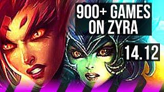 ZYRA & Jhin vs NAMI & Draven SUP  5220 900+ games  NA Master  14.12