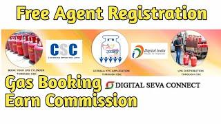 How to Book Gas Cylinder In csc portal and earn Commission for booking