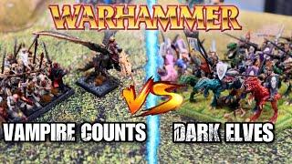 Warhammer Fantasy 6th Edition Battle Report  Vampire Counts VS. Dark Elves