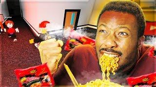 I EAT 2X SPICY NOODLES IF I GET CAUGHT Roblox Flee The Facility