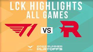 T1 vs KT Highlights ALL GAMES  LCK Summer Playoffs 2023  T1 vs KT Rolster