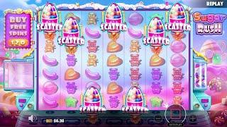 7 SCATTERS ON SUGAR RUSH PAYS INSANE MEGA WIN