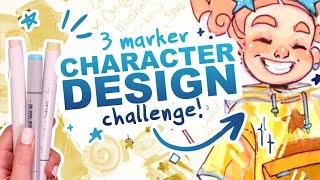 THE CUTEST THING IVE EVER DRAWN?  3 Marker Character Design Challenge