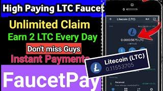 High Paying Litecoin Faucet Site  Claim Every 0 Minute  Earn 2 LTC Every Day  Unlimited Claim