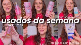 USADOS DA SEMANA produtos de cabelo cuidados com a pele perfumes body splashes e hidratantes