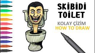Easy Drawing Skibidi Toilet I Kolay Skibidi Tuvalet Çizimi I How To Draw Skibidi Toilet