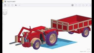 Tinkercad Dersleri - 103. Ders - Traktör Forklift Tasarımı