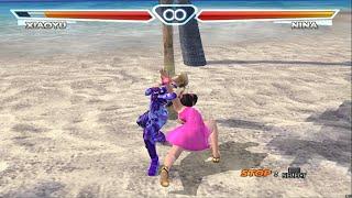 RYONA  Tekken 4  Ling Xiaoyu  Nina Williams  Double Arm Break  SLOMO   リョナ