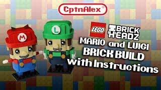 Custom LEGO Mario & Luigi Brickheadz Speed Build w Instructions