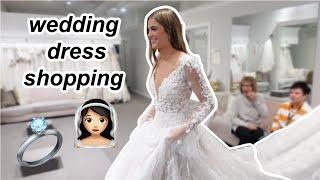 wedding dress shopping Alyssa & Dallin