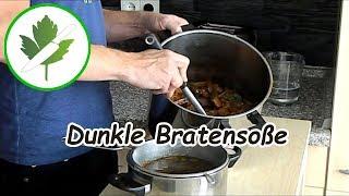 Dunkle Grundsoße #Jus - Leckere Bratensoße selber kochen