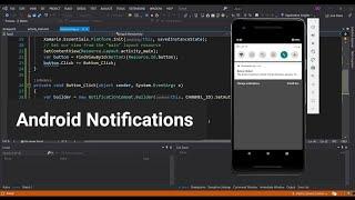 C# Android Notifications App in Visual Studio 2022