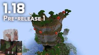 Whats New in Minecraft 1.18 Pre-release 1? Amplified Worlds Biome Blending