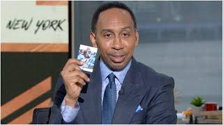 Stephen A. gets a SIGNED Dan Orlovsky NFL card as a gift?   First Take