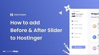 How to add a Before & After Slider to Hostinger