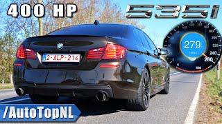 400HP BMW 535i F10   ACCELERATION TOP SPEED & REMUS Exhaust SOUND  AUTOBAHN POV by AutoTopNL