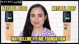Maybelline Fit Me Foundation - Natural Buff vs Natural Beige  Waysheblushes