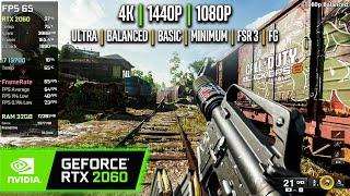 RTX 2060  COD Black Ops 6 - 4K 1440p 1080p FSR 3 FG - Ultra High Med Low