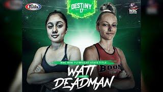 Lucy Deadman Vs Cindy Watt - Destiny Muay Thai 17