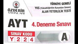 #tyt #ayt Özdebir yayınları AYT-4  Geometri soru çözümleri      2022-2