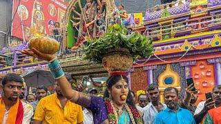 Old City Lal Darwaza Bonalu 2024  Jogini nisha Kranthi bonam at Lal Darwaza Mahankali Temple