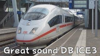 Intercity Express 3 ICE3 from DB departs with great sound