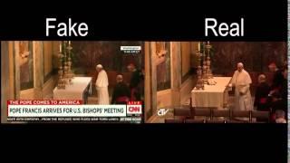 Pope Francis Table Cloth Magic Trick is Fake