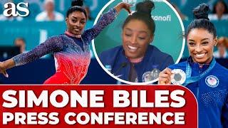 SIMONE BILES FULL PRESS CONFERENCE  Womens floor medallist Andrade Biles Chiles