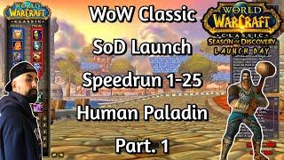 Season Of Discovery Launch - Human Paladin - Speedrun 1-20