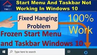 Taskbar not responding  Taskbar not working  start menu and taskbar not responding in windows 10