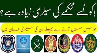 Highest Paying job in Pakistan  Sab sy zayada salary kis department ki hai  Armed forces salary