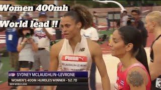 Sydney McLaughlin-Levrone Wins First 400m Hurdles Of 2024 With World Leading Time.