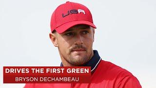 Bryson DeChambeau Drives First Green and Makes Eagle  2020 Ryder Cup