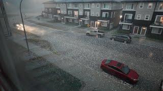 Hail storm hits Calgary Again August 2024