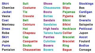 100 mots de vocabulaire sur les vêtements en anglais