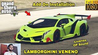 GTA 5  HOW TO INSTALL LAMBORGHINI VENENO CAR MOD