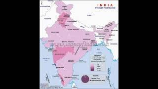 internet pentration in India map