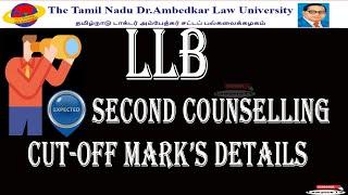 LLB Second Counselling Expected Cut off Marks Details  BL 3 Year Law Degree Cutoff Mark Explained