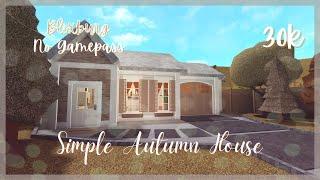 Roblox Bloxburg Simple Autumn House Speedbuild + Tour - October 29 2020  Minami Oroi