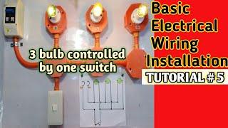 3 Bulb Controlled By One Switch Parallel Connection Electrical Wiring Tutorial Tagalog