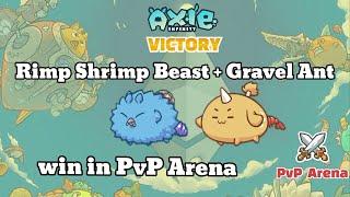 Numbing Lecretion Gravel Ant Dusk + Rimp Shrimp Beast Arena Gameplay - Axie Infinity