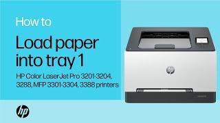 Load paper into tray 1  HP Color LaserJet Pro 3201-3204 3288 MFP 3301-3304 3388  HP Support