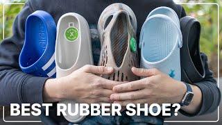 Yeezy Fear of God Crocs Adidas Oofo Whats The BEST Rubber Shoe? #StockX