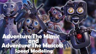 Speed Modeling  FNaF  Adventure The Mimic and Adventure The Mascots  Blender 