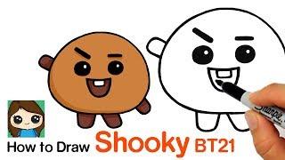 How to Draw BT21 Shooky  BTS Suga Persona