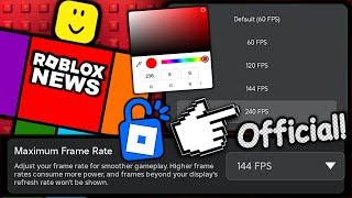 FINALLY THESE UPDATES ARE HERE OFFICIAL FPS UNLOCKER & AVATAR COLOUR PALETTE ROBLOX NEWS