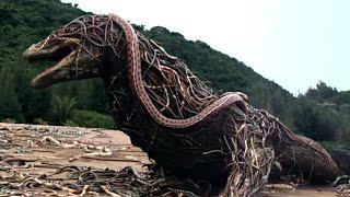 Ancient monitor lizard vs. snake king Unexpectedly the giant snake was torn apart in minutes