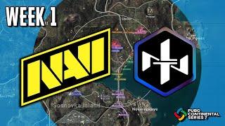 NAVI PUBG и NLT в ФИНАЛЕ ТУРНИРА PCS7. Неделя 1 15 матчей