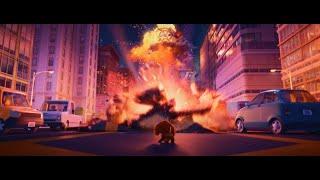 The Meteor destroys AdventureCity Lookout - Paw Patrol the Mighty Movie