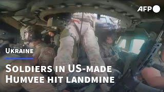 Ukrainian soldiers hit mine while inside US-made Humvee near Donetsk  AFP